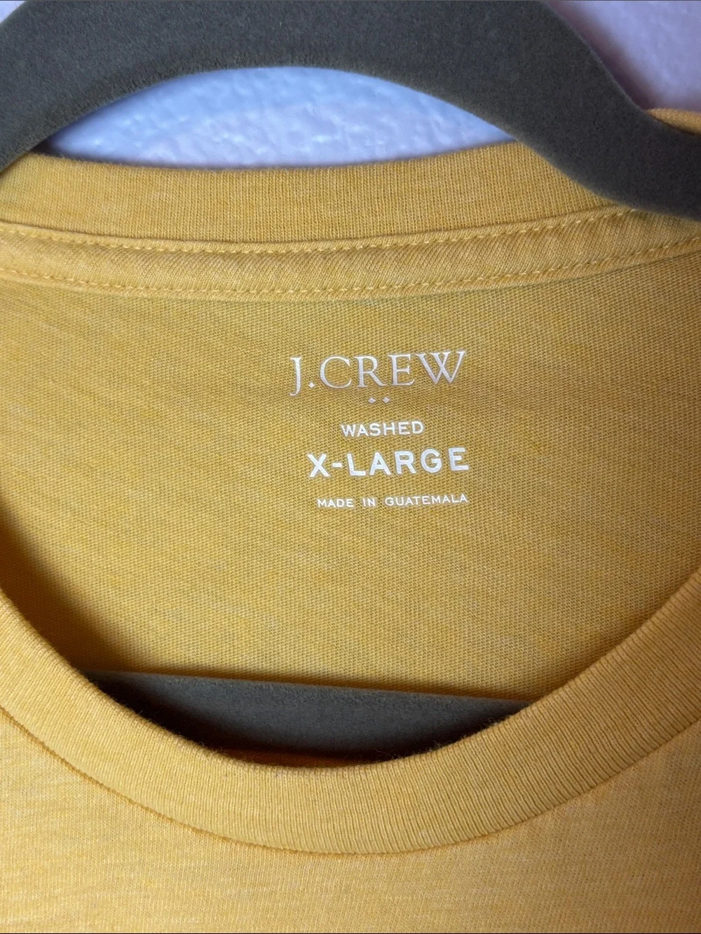 J. Crew Men's Short Sleeve Slim-Washed XL Tee in Mustard